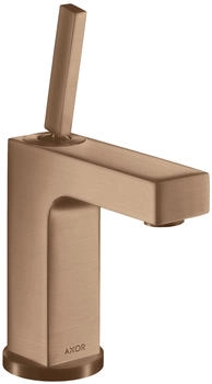Axor Citterio Einhebel-Waschtischmischer 110 mit Pingriff mit Zugstangen-Ablaufgarnitur Brushed Red Gold 39010310