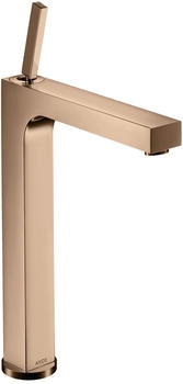 Axor Citterio Einhebel-Waschtischmischer 280 mit Zugstangen-Ablaufgarnitur Polished Red Gold 39020300