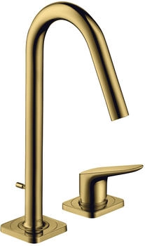 Axor Citterio M 2-Loch Waschtischarmatur 160 mit Zugstangen-Ablaufgarnitur Polished Gold Optic 34132990