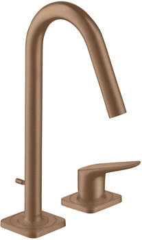Axor Citterio M 2-Loch Waschtischarmatur 160 mit Zugstangen-Ablaufgarnitur Brushed Red Gold 34132310