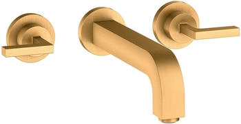 Axor Citterio 3-Loch Waschtischarmatur Hebelgriff Unterputz 222 mm Brushed Gold Optic 39147250