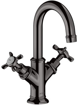 Axor Montreux 2-Griff Waschtischarmatur 160 für Handwaschbecken mit Zugstangen-Ablaufgarnitur Polished Black Chrome 16505330