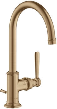 Axor Montreux Einhebel-Waschtischmischer 210 mit Hebelgriff mit Zugstangen-Ablaufgarnitur Brushed Bronze 16517140
