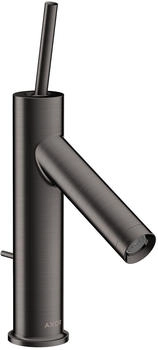 Axor Starck Einhebel-Waschtischmischer 90 mit Pingriff mit Zugstangen-Ablaufgarnitur Brushed Black Chrome 10111340