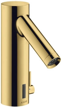 Axor Starck Elektronik-Waschtischmischer mit Temperaturregulierung und Batteriebetrieb Polished Gold Optic 10101990