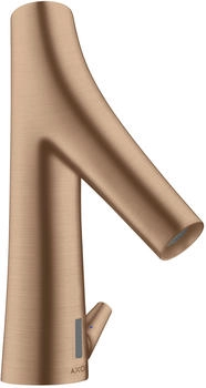 Axor Starck Organic Elektronik-Waschtischmischer mit Temperaturregulierung und Netzanschluss 230 V Brushed Red Gold 12173310