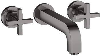 Axor Citterio 3-Loch Waschtischarmatur Kreuzgriff Unterputz 222 mm Polished Black Chrome 39143330