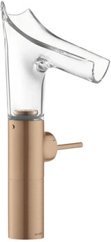 Axor Starck V Einhebel-Waschtischmischer 220 mit Glasauslauf Brushed Red Gold 12114310