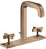Hansgrohe AXOR Citterio 3-Loch Waschbeckenarmatur mit Kreuzgriffen und Platte
