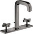 Hansgrohe AXOR Citterio 3-Loch Waschbeckenarmatur mit Kreuzgriffen und Platte