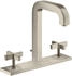 Hansgrohe AXOR Citterio 3-Loch Waschbeckenarmatur mit Kreuzgriffen und Platte