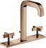 Hansgrohe AXOR Citterio 3-Loch Waschbeckenarmatur mit Kreuzgriffen und Platte