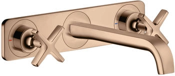 Axor Citterio E 3-Loch Waschtischarmatur mit Platte Unterputz Polished Red Gold 36115300