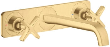 Axor Citterio E 3-Loch Waschtischarmatur mit Platte Unterputz Brushed Gold Optic 36115250