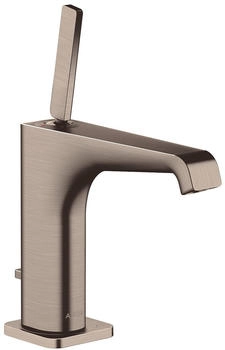 Axor Citterio E Einhebel-Waschtischmischer 130 mit Pingriff mit Zugstangen-Ablaufgarnitur Brushed Nickel 36100820
