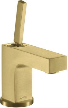 Axor Citterio Einhebel-Waschtischmischer 80 mit Pingriff mit Zugstangen-Ablaufgarnitur Brushed Brass 39015950