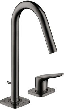 Axor Citterio M 2-Loch Waschtischarmatur 160 mit Zugstangen-Ablaufgarnitur Polished Black Chrome 34132330