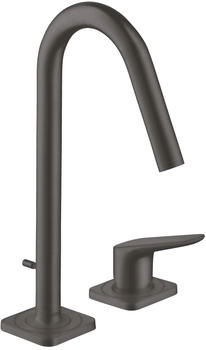 Axor Citterio M 2-Loch Waschtischarmatur 160 mit Zugstangen-Ablaufgarnitur Brushed Black Chrome 34132340