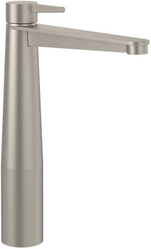 Villeroy & Boch Conum Einhebel-Waschtischarmatur 239 mit Push-Open-Ablaufgarnitur Standmontage Brushed Nickel Matt TVW12700500064