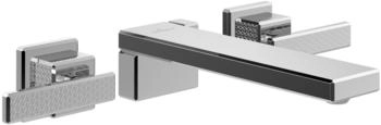 Villeroy & Boch Mettlach Dreiloch-Waschtischarmatur ohne Ablaufgarnitur Wandmontage Chrom TVW12600400061