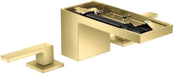 Axor MyEdition 3-Loch Waschtischarmatur 70 ohne Platte mit Push-Open Ablaufgarnitur Brushed Brass 47052950