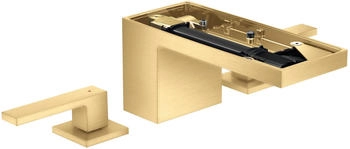 Axor MyEdition 3-Loch Waschtischarmatur 70 ohne Platte mit Push-Open Ablaufgarnitur Brushed Gold Optic 47052250