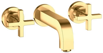 Axor Citterio 3-Loch Waschtischarmatur Kreuzgriff Unterputz 162 mm Polished Gold Optic 39313990