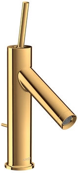 Axor Starck Einhebel-Waschtischmischer 90 mit Pingriff mit Zugstangen-Ablaufgarnitur Polished Gold Optic 10111990