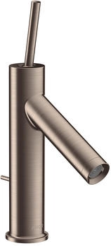 Axor Starck Einhebel-Waschtischmischer 90 mit Pingriff mit Zugstangen-Ablaufgarnitur Brushed Nickel 10111820