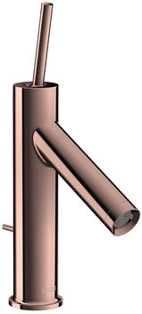 Axor Starck Einhebel-Waschtischmischer 90 mit Pingriff mit Zugstangen-Ablaufgarnitur Polished Red Gold 10111300
