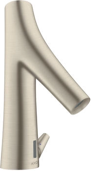 Axor Starck Organic Elektronik-Waschtischmischer mit Temperaturregulierung und Netzanschluss 230 V Brushed Nickel 12173820