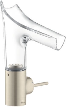 Axor Starck V Einhebel-Waschtischmischer 140 mit Glasauslauf Brushed Nickel 12112820