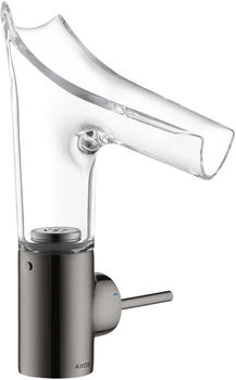 Axor Starck V Einhebel-Waschtischmischer 140 mit Glasauslauf Polished Black Chrome 12112330