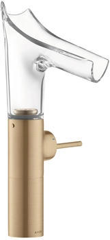 Axor Starck V Einhebel-Waschtischmischer 220 mit Glasauslauf Brushed Bronze 12114140