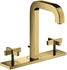 Hansgrohe AXOR Citterio 3-Loch Waschbeckenarmatur mit Kreuzgriffen und Platte