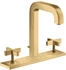 Hansgrohe AXOR Citterio 3-Loch Waschbeckenarmatur mit Kreuzgriffen und Platte