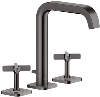 Axor Citterio E 3-Loch Waschtischarmatur 170 mit Zugstangen-Ablaufgarnitur Polished Black Chrome 36108330