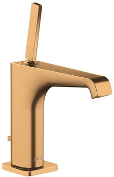 Axor Citterio E Einhebel-Waschtischmischer 130 mit Pingriff mit Zugstangen-Ablaufgarnitur Brushed Gold Optic 36100250