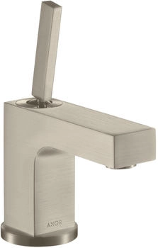 Axor Citterio Einhebel-Waschtischmischer 80 mit Pingriff mit Zugstangen-Ablaufgarnitur Brushed Nickel 39015820