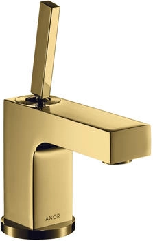 Axor Citterio Einhebel-Waschtischmischer 80 mit Pingriff mit Zugstangen-Ablaufgarnitur Polished Gold Optic 39015990