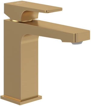 Villeroy & Boch Architectura Square Einhebel-Waschtischarmatur mit Zugstangen-Ablaufgarnitur Standmontage Brushed Gold TVW12500100076