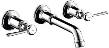 Axor Montreux 3-Loch Waschtischarmatur Hebelgriff Unterputz Edelstahl Optic 16534800