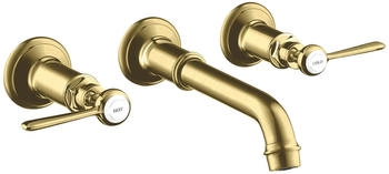 Axor Montreux 3-Loch Waschtischarmatur Hebelgriff Unterputz Brushed Brass 16534950