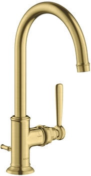 Axor Montreux Einhebel-Waschtischmischer 210 mit Hebelgriff mit Zugstangen-Ablaufgarnitur Brushed Brass 16517950