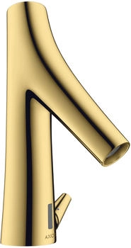 Axor Starck Organic Elektronik-Waschtischmischer mit Temperaturregulierung und Netzanschluss 230 V Polished Gold Optic 12173990