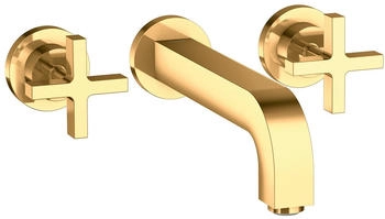 Axor Citterio 3-Loch Waschtischarmatur Kreuzgriff Unterputz 222 mm Polished Gold Optic 39143990