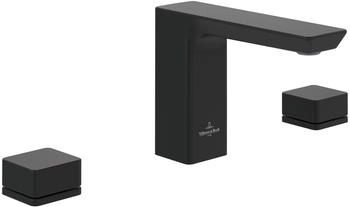 Villeroy & Boch Subway 3.0 Dreiloch-Waschtischarmatur ohne Ablaufgarnitur Standmontage Matt Black TVW112005000K5