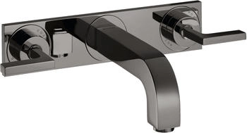 Axor Citterio 3-Loch Waschtischarmatur mit Platte Hebelgriff Unterputz 226 mm Polished Black Chrome 39148330