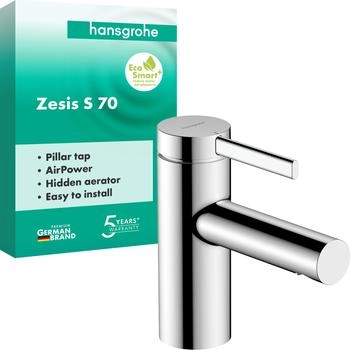 Hansgrohe Zesis S 70 Standventil mit Hebelgriff f&uuml;r Kaltwasser, ohne Ablaufgarnitur, Chrom (74713000)