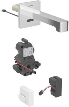 Geberit Brenta Waschtischarmatur Wandmontage Infrarot ohne Mischer 22cm Netzbetrieb für UP-Funktionsbox Chrom (116291211)